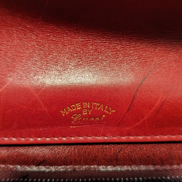 ❌ SOLD ❌ Dark red vintage Gucci 1973 shoulder bag - with dust bag - Picture 7 of 17